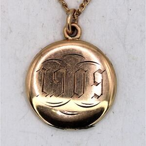 1909 Hamilton & Hamilton Jr. Inc Gold Filled Engraved Locket with Chain